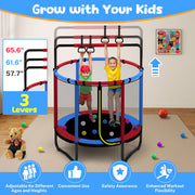 55-Inch Kids Trampoline with Basketball Hoop &amp; Accessories