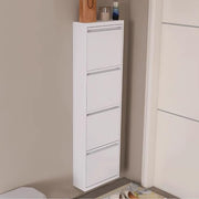 Wall-Mounted Slim Shoe Cabinet – Hidden Flip Drawer Storage