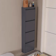 Wall-Mounted Slim Shoe Cabinet – Hidden Flip Drawer Storage