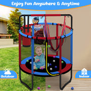 55-Inch Kids Trampoline with Basketball Hoop &amp; Accessories