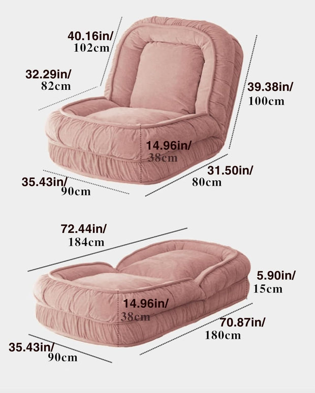 Foldable Floor Sofa Bed – Adjustable Lounge Chair for Adults, Kids &amp; Pets