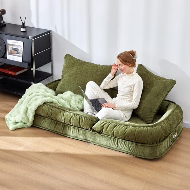 Foldable Floor Sofa Bed – Adjustable Lounge Chair for Adults, Kids &amp; Pets