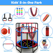 55-Inch Kids Trampoline with Basketball Hoop &amp; Accessories