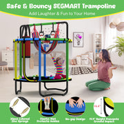 55-Inch Kids Trampoline with Basketball Hoop &amp; Accessories
