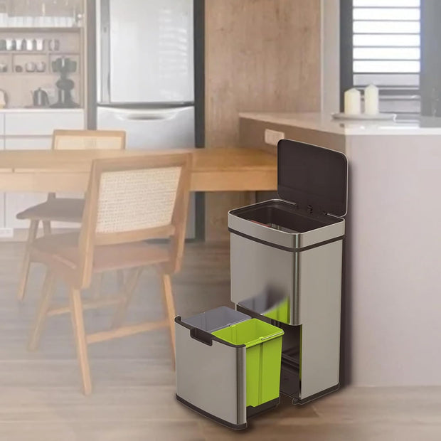 80L Smart Motion Sensor Trash Can – Stainless Steel