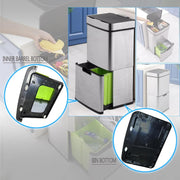 80L Smart Motion Sensor Trash Can – Stainless Steel