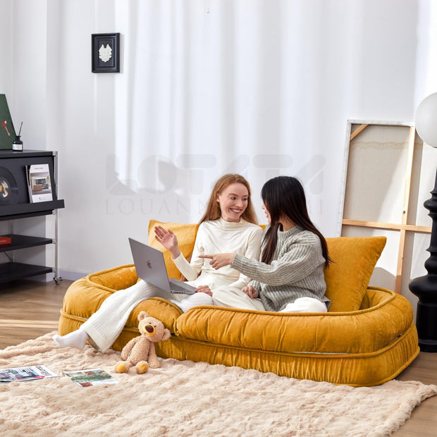Foldable Floor Sofa Bed – Adjustable Lounge Chair for Adults, Kids &amp; Pets