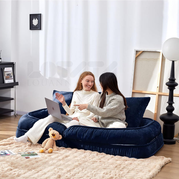 Foldable Floor Sofa Bed – Adjustable Lounge Chair for Adults, Kids &amp; Pets