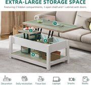 3-in-1 Lift Top Coffee Table – Grey Wash