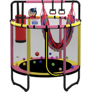 55-Inch Kids Trampoline with Basketball Hoop &amp; Accessories