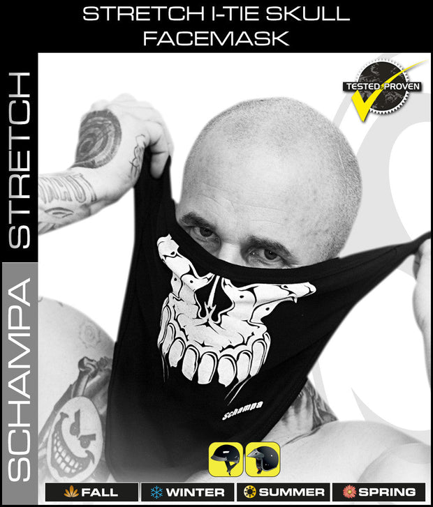SCHAMPA Stretch I-Tie Skull Face Mask