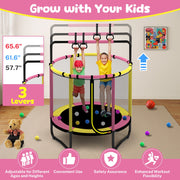 55-Inch Kids Trampoline with Basketball Hoop &amp; Accessories