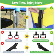 55-Inch Kids Trampoline with Basketball Hoop &amp; Accessories