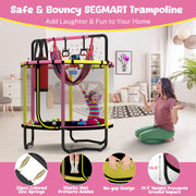 55-Inch Kids Trampoline with Basketball Hoop &amp; Accessories
